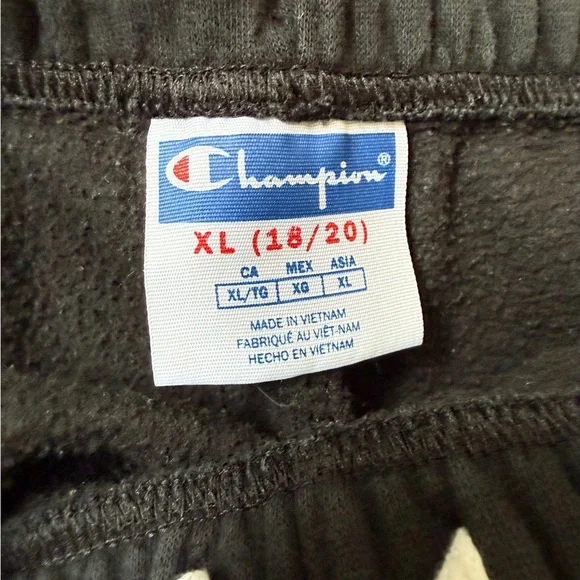 Champion Kids Black Joggers with Logo - Picture 2 of 2
